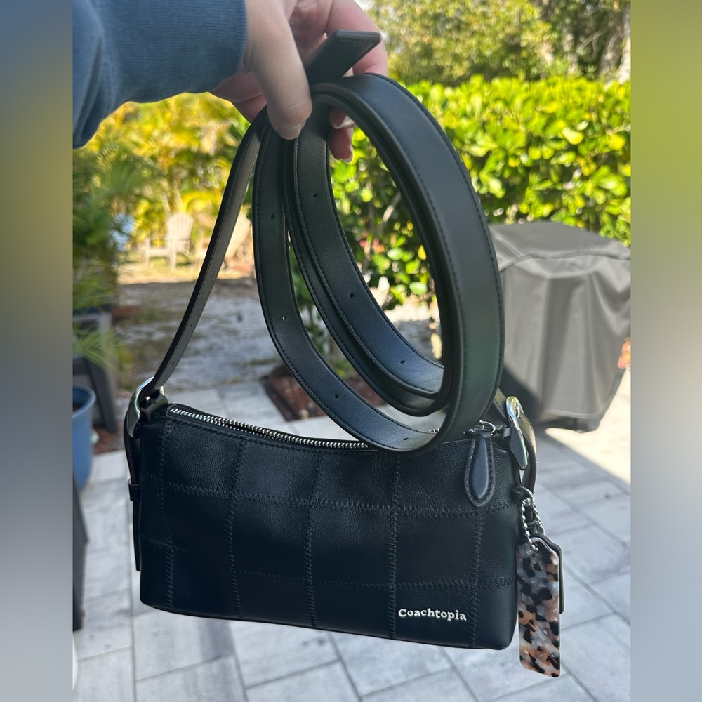 Coachtopia Alter/Ego Small Slouchy Shoulder Bag In Checkerboard Upcrafted Leath… - Picture 6 of 16